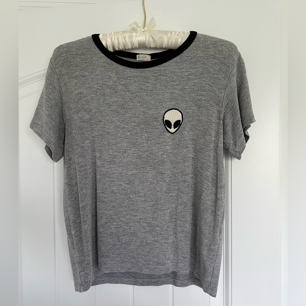 Alien Head Embroidered Tee